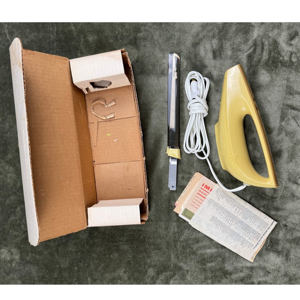 Vintage Hamilton Beach Scovill Electric Knife 275-2 Harvest Gold MCM with‎ Box
